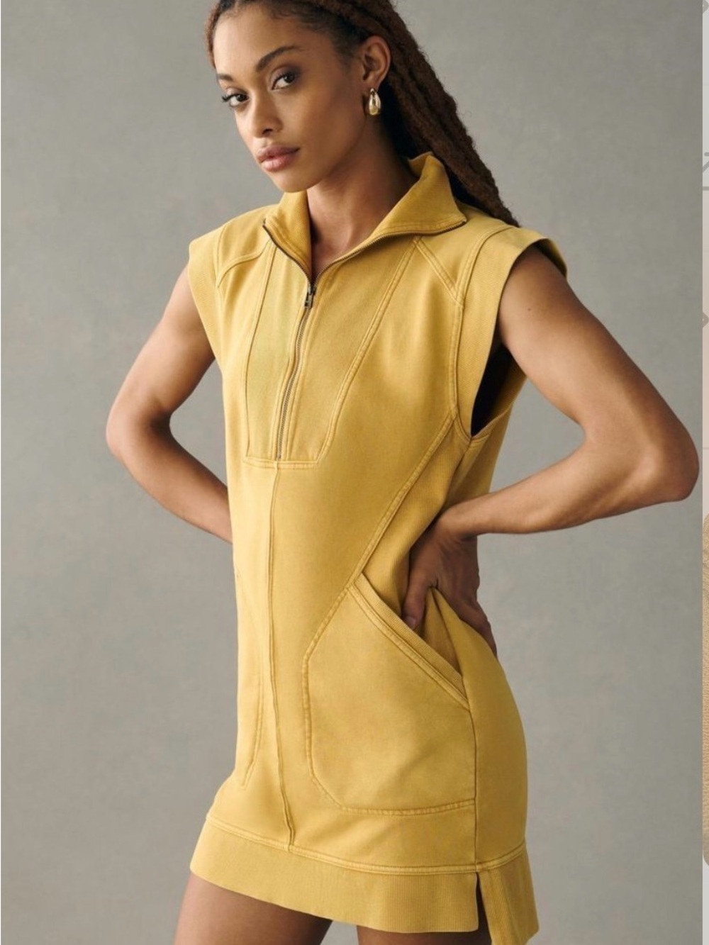 Daily Practice by Anthropologie Sleeveless Zip-Front Dress
